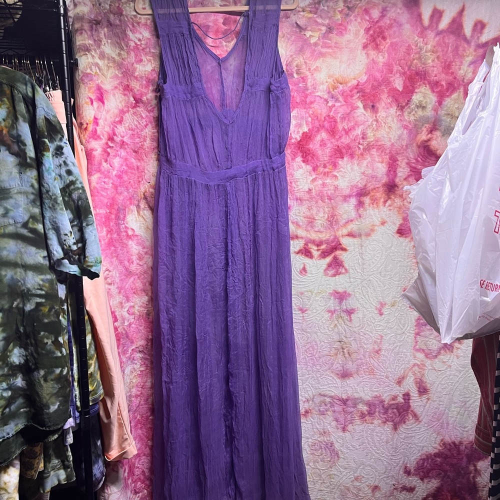 Sabia Purple Sheer Maxi Dress